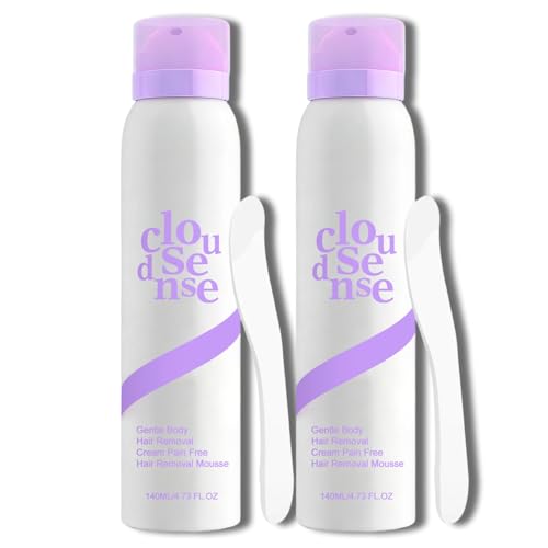 SoniPure Wholly Bare Hair Removal Mousse Spray for Women & Men With Aloe & Hyaluronic Acid Fast-Acting Gentle Depilatory Safe Suitable for Every Skin Type and Corner (2 Pac)
