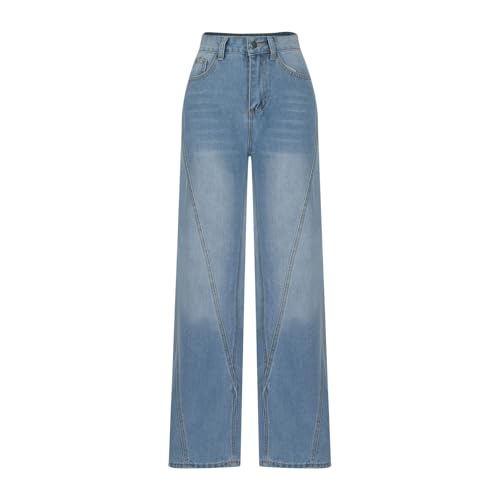 Women's Wide Leg Jeans High Waisted Strechy Denim Pants 2024 Fashion Button Casual Baggy Trousers Streetwear2