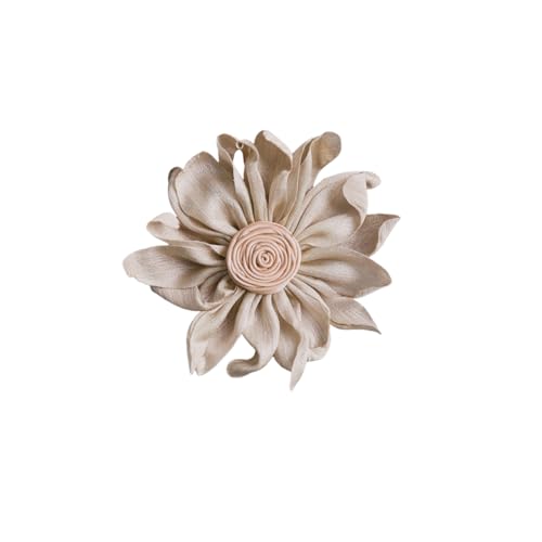 Image of Dainty Satin Fabric Flower Brooches Pin Burnt Edge Black Daisy Brooch Pin Elegant Lapel Pins Christmas Brooches Pin Dress Skirt Scarf Hat Pins Accessories Wedding Party Gift 4IN