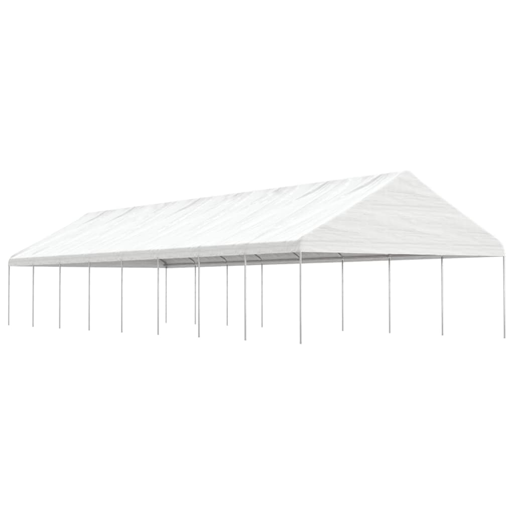 Belvédère Blanc avec Toit Polyéthylène 17,84x5,88x3,75 m