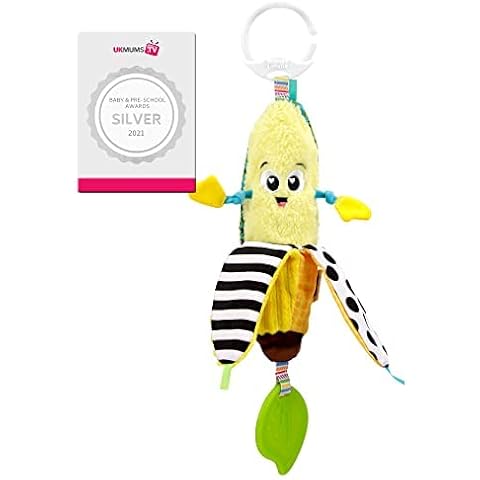 LAMAZE Bea the Banana, Clip on Pram and Pushchair Newborn Baby Toy, Sensory Toy for Babies with Colours and Sounds, Development Toy for Boys and Girls Aged 0 to 24 Months Cover