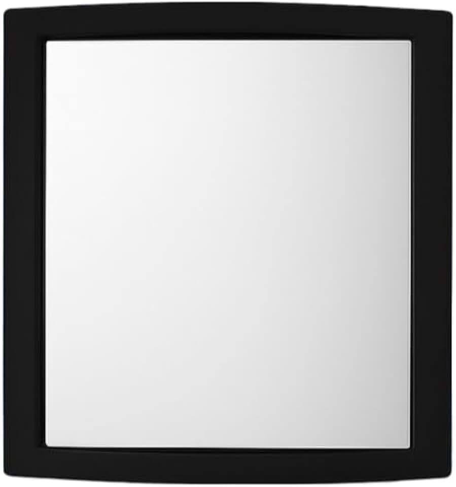 Espelho Quadrado Antiembaçante para Banho com Ventosa – Barbear e Maquiagem no Box(Preto)