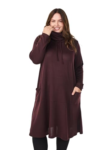 Zizzi Frauen Große Größen Kleid Langärmlig Jersey Größe Gr L Fugde Mel.