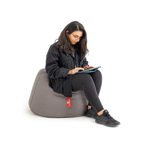 كرسي بين باج سابيا مقاس كبير L من هوم تاون، لون رمادي، مقاس 52 × 84 سم