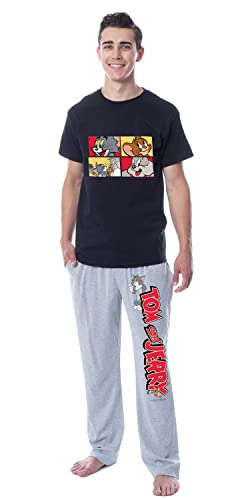 INTIMO Tom And Jerry Men's Classic Characters Logo Sleep Pajama Set