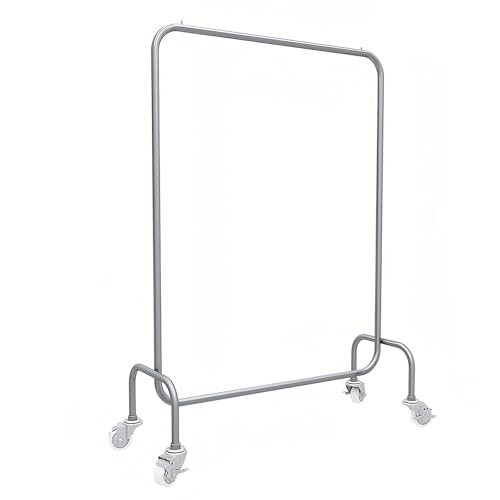 Portant à vêtements en métal robuste avec rail de rangement portable