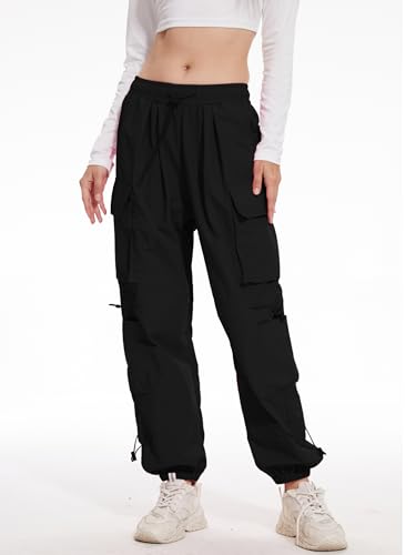 YINGWIN Cargohose Damen Jogginghose Baggy Schnelltrocken Wasserdicht Softshellhose OutdoorHosen Trekkinghose Streetwear Leichter Wanderhose
