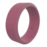 QALO Unisex Silicone Rings – Flexible, Comfort Fit, Skin-Friendly Rubber Rings – Lightweight Breathable Engagement & Wedding Bands for Active Lifestyle, Durable for Everyday Wear - Purple, 08
