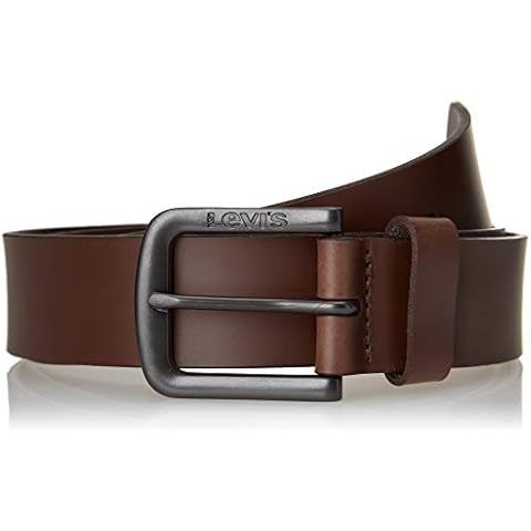 Levi's Men's Seine Metal Belt, Dark Brown, 85 cm Cover