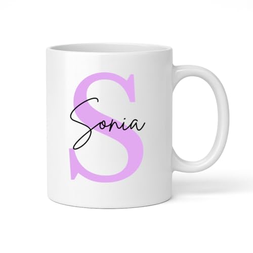 Genérico Tazas personalizadas con inicial y nombre colores.