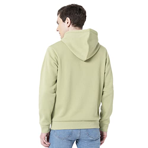 Image of Red Tape Men's Leaf Green Graphic Print Hoodie