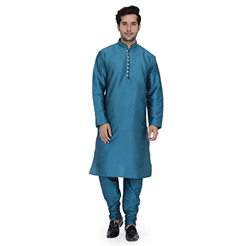 Image of Royal Kurta Mens Silk Blend Long Kurta (Only Kurta)