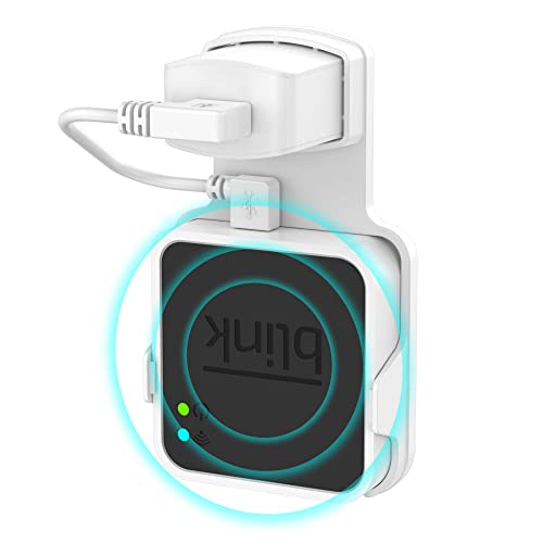 SPORTLINK Wandhalterung Hunger for Blink Sync Module 2 - Wandhalterung Halterung Ständer für Blink Sync Module 1/2 für Outdoor und Indoor mit Kabel (Weiß) Cover