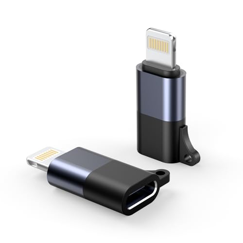 NEEWER USB C to iOS OTG Adapter 2 Pack Set, USB Type C (Female) to iOS (Male) Compatible with iPhone 14 13 12 11 X iPad Type C Wireless Microphone, LM4