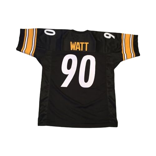 Generic TJ Watt Jersey Stitched Black Custom Football New No Brand/Logos (US, Alpha, Medium, Regular, Regular, Black)