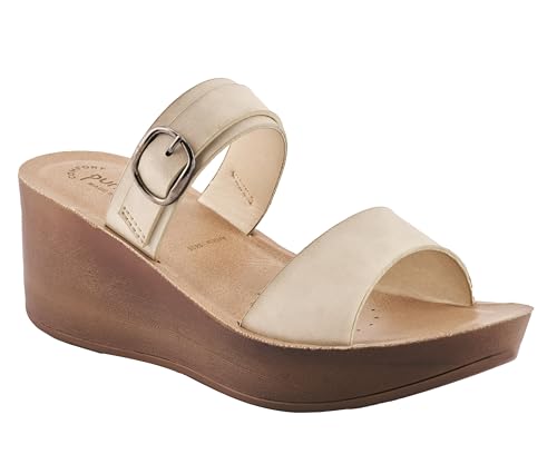 Image of puntoblu Cushion Comfort Designer Platform Heels for Women | Comfortable Padded Footbed | Anti-Skid & Durable Wedge Heel Slippers for Girls | Ideal for Casual, Party & Ethnic Wear
