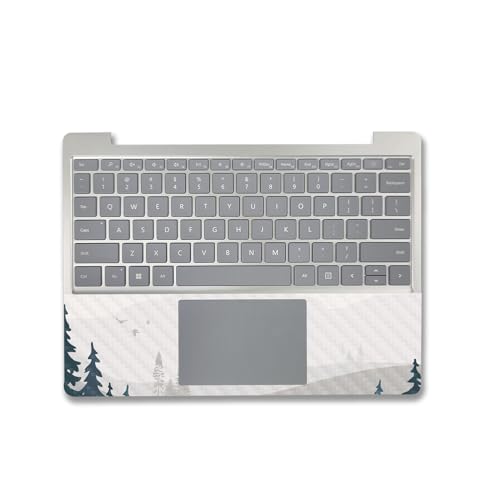 Image of MightySkins Carbon Fiber Skin Compatible with Microsoft Surface Laptop Go 3 (2023) Full Wrap Kit - Tundra | Protective, Durable Textured Carbon Fiber Finish | Made in The USA