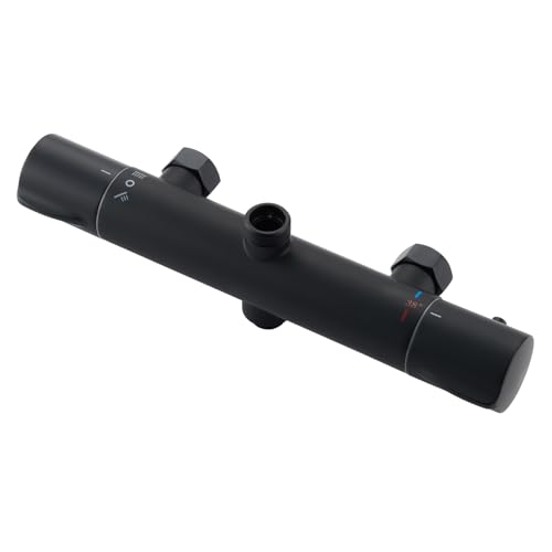 Ulytid Mitigeur Douche avec 2 Sorties, Robinet Douche Thermostatique Mural, Sortie Supérieure 3/4