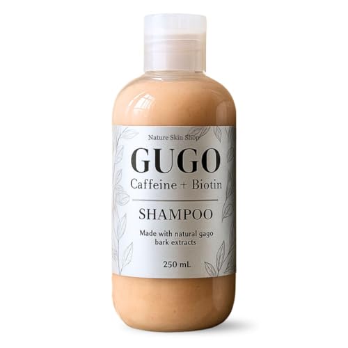 Nature Skin Shop Gugo Shampoo for Hair Growth and Thinning, Anti-Hair Fall Treatment with Biotin, Caffeine & Black Cumin, Soothes Dandruff & Itchy Scalp, Sulfate-Free, for Men & Women