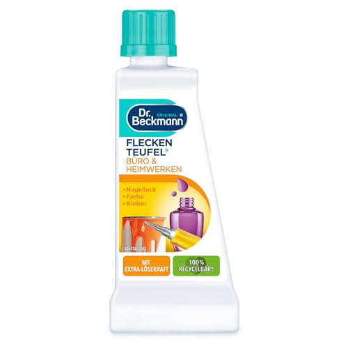 Dr. Beckmann Fleckenteufel Büro & Heimwerken | Spezialfleckentferner gegen Kleber-, Farb- und Kaugummiflecken (50 ml)