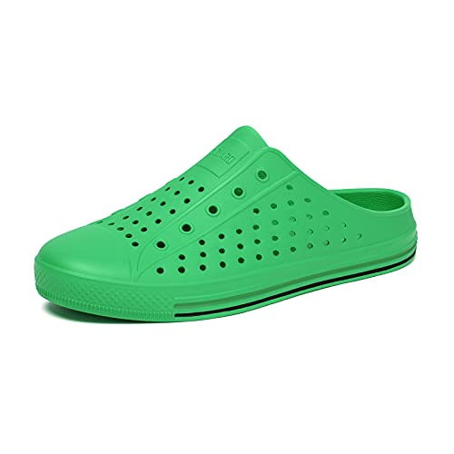 SAGUARO Women's Men's Garden Clogs Shoes Casual Slippers Unisex Quick Drying Sandals Summer Anti-Slip Beach Shoes Light Green 6.5 Women/4.5 Men
