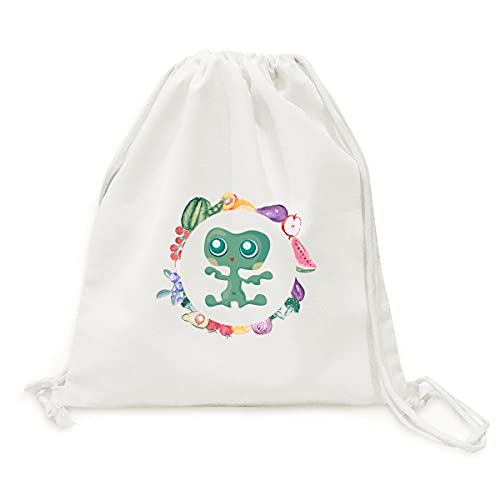 Sac en tissu pliable alien vert contre le plastique jetable aux courses