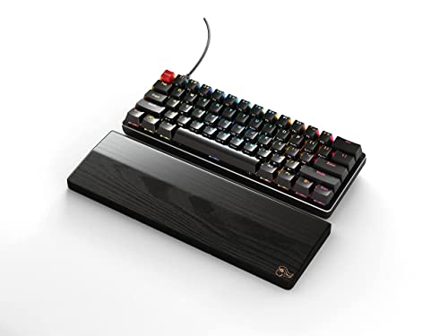 (Keyboard + Keyboard Wrist Rest) Glorious GMMK Modular Mechanical Gaming Keyboard (Compact Size) + Glorious Onyx (Black) Wooden Wrist Rest (Compact) (Bundle)