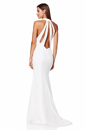 Jarlo London Cecily robe de gala halter neck d'une fluidité haut de gamme