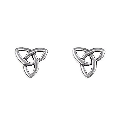 Diseño de nudo Celta Irlandés Juego de pendientes de plata de ley postes de - inusual joyas irlandés