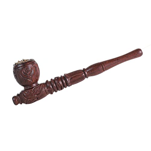 Image of ROYAL SWAG Antique Wooden Smoking Pipe with Removable Bowl | Natural Wood Build | Classic Vintage Design | Smooth Finish | Durable & Reusable | Handcrafted Premium Look for Collectors & Style