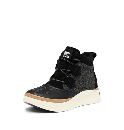 SOREL Women's Out N About lV Classic Waterproof Boot - Black, Chalk - 9