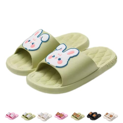 Bunny Bear Slippers Summer Soft Cute Cartoon Outside Wear Home Bathroom Flat Slippers
