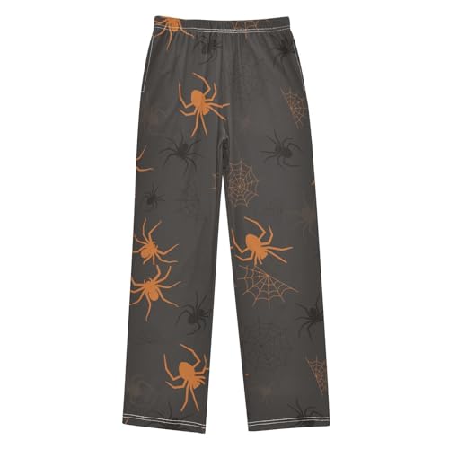 Orange Spider Boys Pants Boys Athletic Pants Long Pant for Boywith Pockets Wide-Leg Size 6-14Y