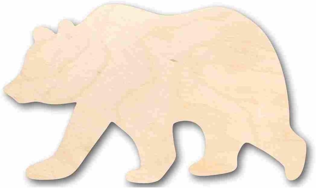 Unfinished Wood Grizzly Bear Shape Animal Craft up to 46" DIY 42" / 1"