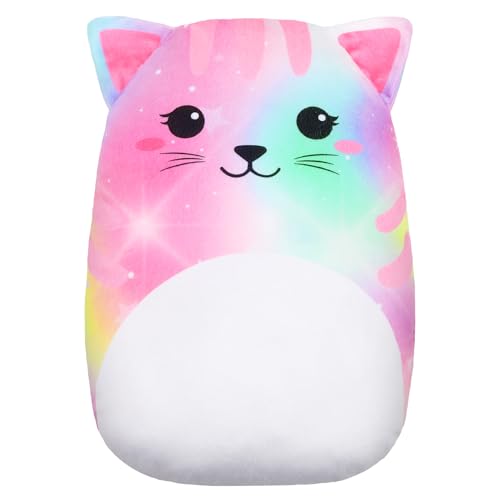 EllaSeek Car Seat Strap Pads Seat Belt Cover Pad Car Pillow for Kids, Cute Seatbelt Pillow Covers for Toddler Boys Girls Travel Head Neck Shoulder Support, Colorful Cat