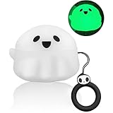 For Airpods pro 2 ケース Airpods pro 第2世代 2022 専用 カバー シリコン素材 エアーポッズ 保護ケース 着装まま充電可能 耐衝撃/防水/防塵/全面保護 萌え 可愛い ストラップ付き 3D 漫画 幽霊