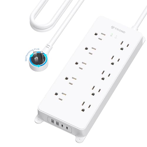 Image of TROND 360 Rotating Plug Surge Protector 15ft, 4000J, ETL Listed
