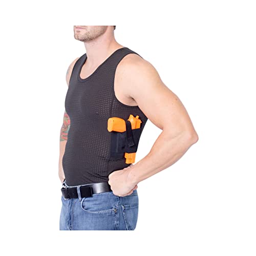 AC UNDERCOVER Concealed Carry Clothing Mesh Tank Top Gun Holster CCW Tactical (Black, Large)