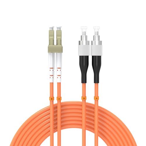 Image of 10Meters 32ft LC /UPC-FC /UPC Multi-Mode Fiber Optic Cable LC to FC OM1 Jumper Optical Patch Cord Duplex 62.5 /125um Orange LC-FC