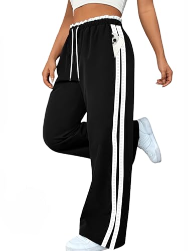 Pantalon de sport femme à jambe large pour yoga et détente