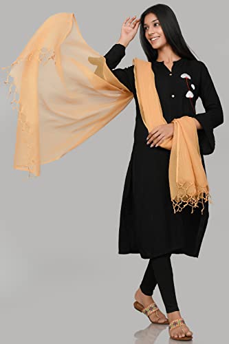 Image of Women's Self Design Cotton Kota Doria Dupatta