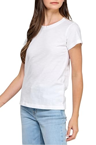 GREEN VOYAGE Women's GOTS Certified 100% Organic Cotton Slub Crewneck T Shirt Short Sleeve Tee Tops4