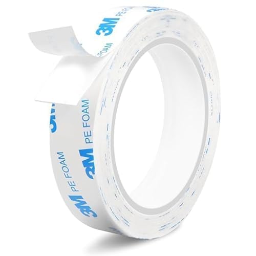 CRIFLOMAR Doppelseitiges PE-Schaum-Klebeband aus originalem 1600T Rohmaterial 20 mm x 3 m extra stark haftend wasserfest für Haushalt Auto & Montage