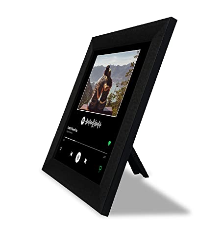 Image of Ritwika's Personalized Desk Photo Frame With Customizable Spotify Song And Photo Of Your Choice | Plaque For Your Loved Ones (Black Background - Table Spotify 9.5 X 9.5 Inch), Tabletop