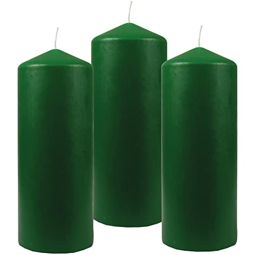 HS Candle Velas de cera (paquete de 3 unidades), color verde claro Cover