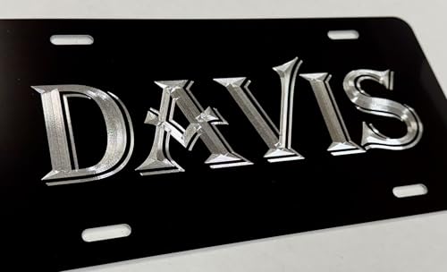 Diamond Etched Custom License Plate