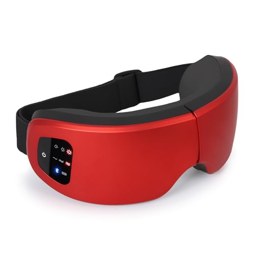 NIPLUX EYE RELAX S アイウォーマー アイマスク ホットアイマスク 充電式 目元エステ アイケア Bluetooth機能 音楽 敬老の日 誕生日 プレゼント ギフト (レッド)のサムネイル