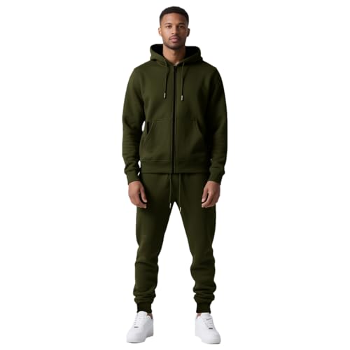 amropi Homme Survêtement Veste à Capuche Sweat à Fermeture éclair et Pantalon de Jogging...