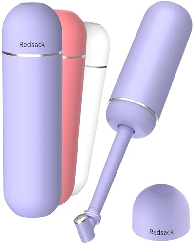 Leak-Proof Portable Bidet for Travel, Full 380ml (12.8oz) Capacity Handle Bidet, Peri Bottle with Secure Seal for On-the-Go Hygiene, Postpartum Care & Camping&Outdoor (Purple)