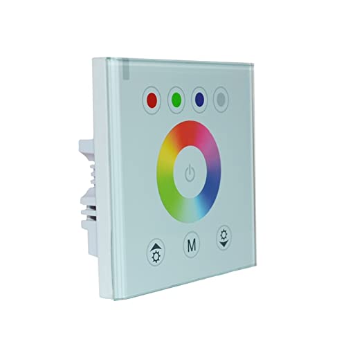 HPGHZNYNMK Iluminación for el hogar RGBW LED Controlador de Panel de Interruptor táctil LED Dimmer 12V Neon Flex Strip Luces Interruptores de regulación de Intensidad(Wit)